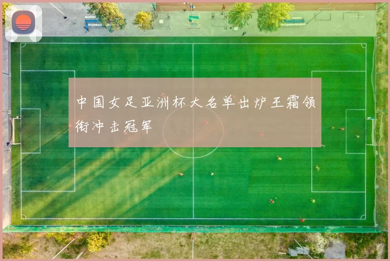 中国女足亚洲杯大名单出炉王霜领衔冲击冠军